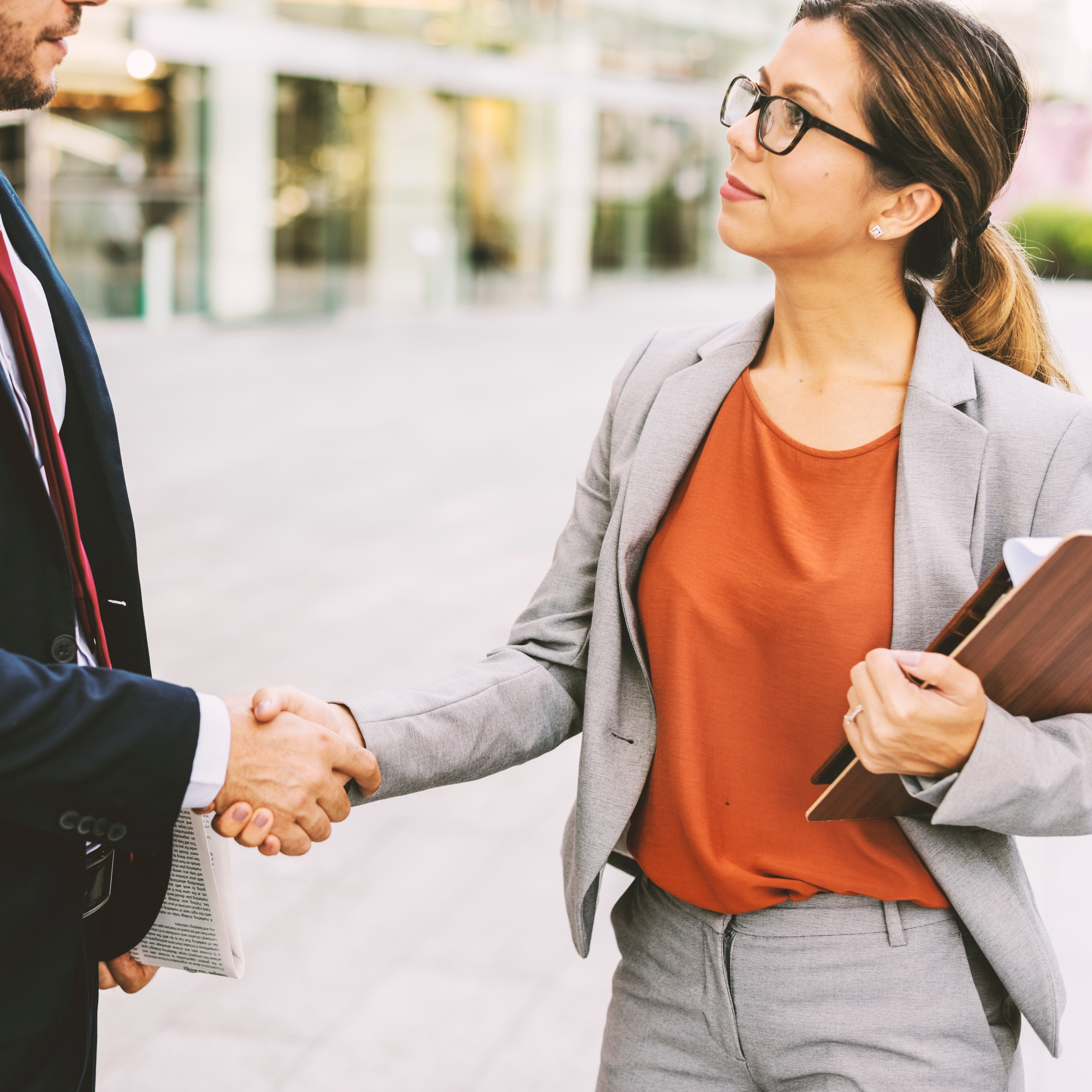 Handshake Greeting Corporate Business People Concept